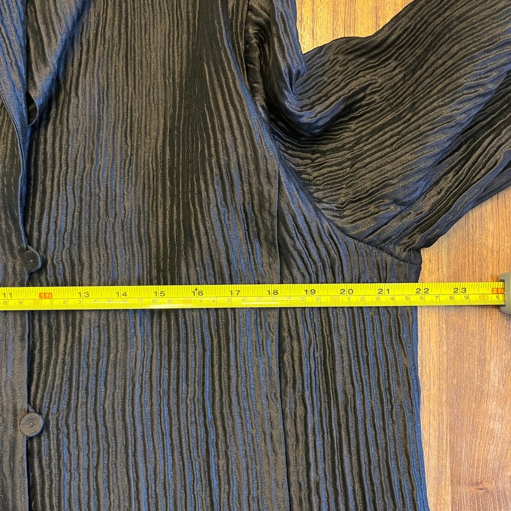 Eileen Fisher Brown Textured Silk Duster Jacket Size XL - Picture 9 of 10